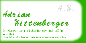 adrian wittenberger business card